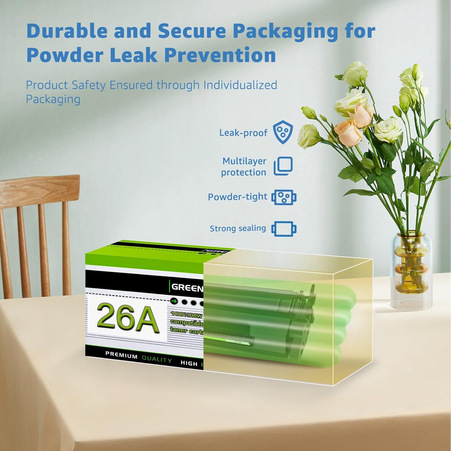 greencycle 26A M426fdw Compatible Toner Cartridge Replacement for HP 26A CF226A 26X CF226X for HP Laserjet Pro M402n M402dn M402dw M402dne MFP M426fdw M426dw M426fdn Printer (Black, 1-Pack)