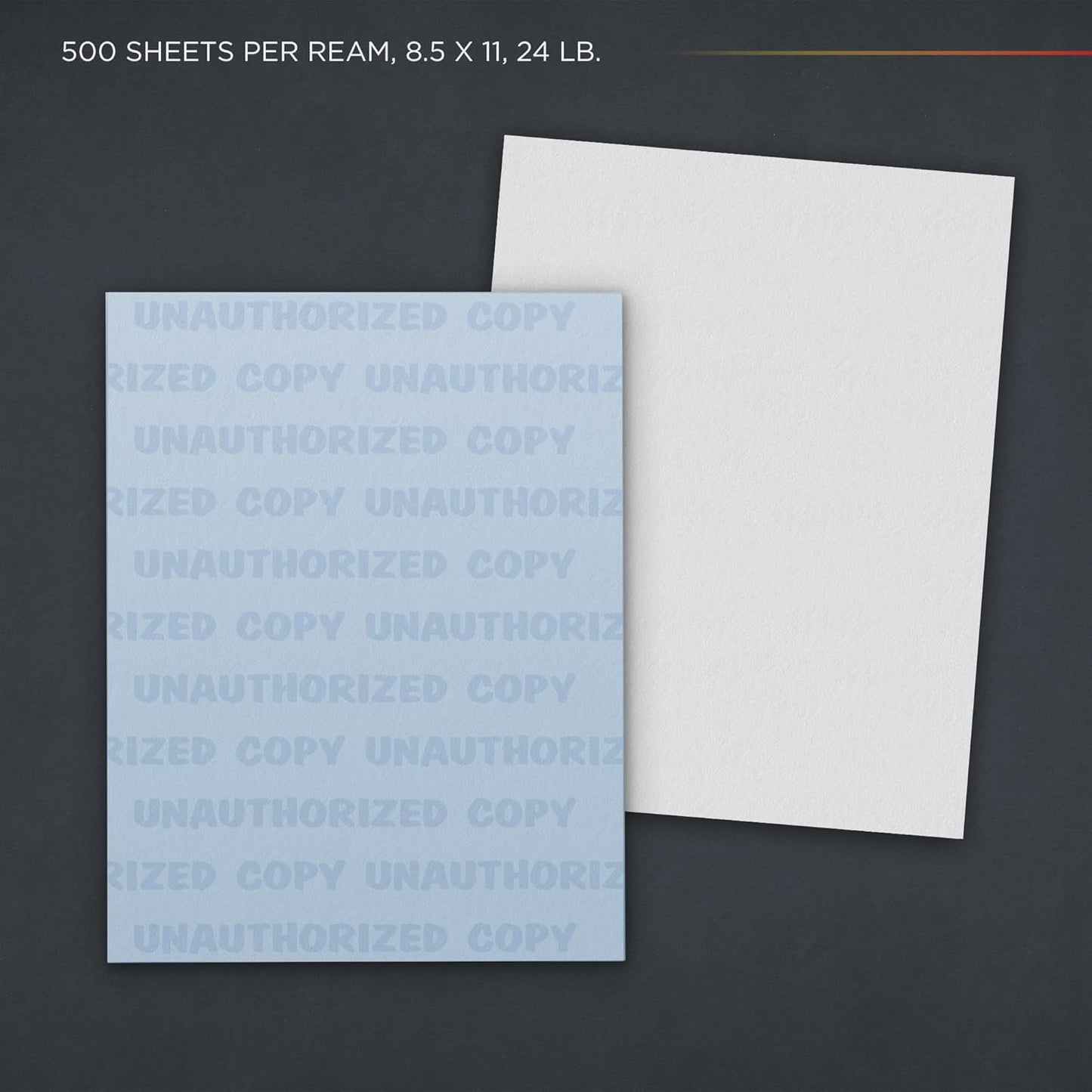 DocuGard Standard Blue Multi-Purpose Security Paper - Fraud Prevention - 2 Security Features - Laser & Inkjet Printer Compatible - 8.5" x 11“ - 24 lb - 500 Sheets (04540)