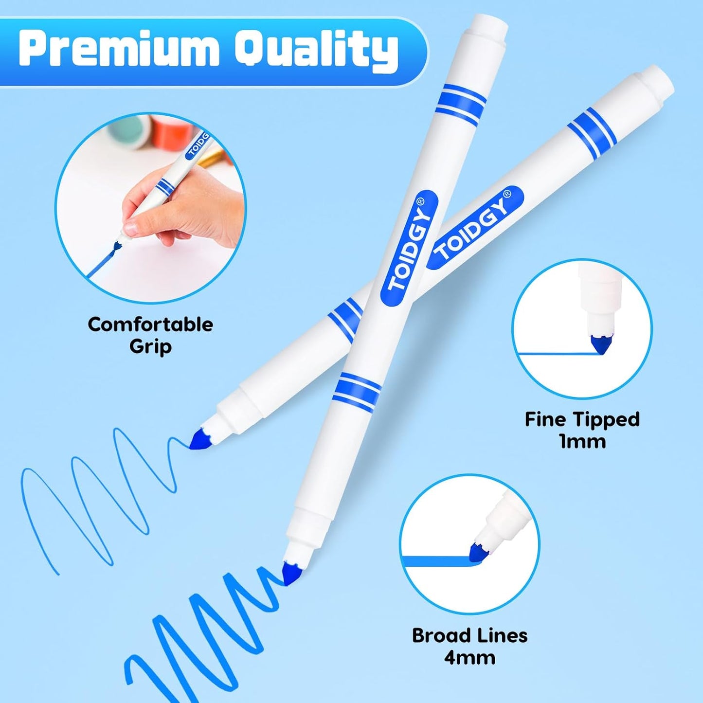 256 PCS Washable Markers for Kids, Colored Markers Bulk for School, Thin Marker Set in 16 Assorting Colors, Fine Line Marker with Conical Tip, Back to School Supplies, Classroom Must Haves