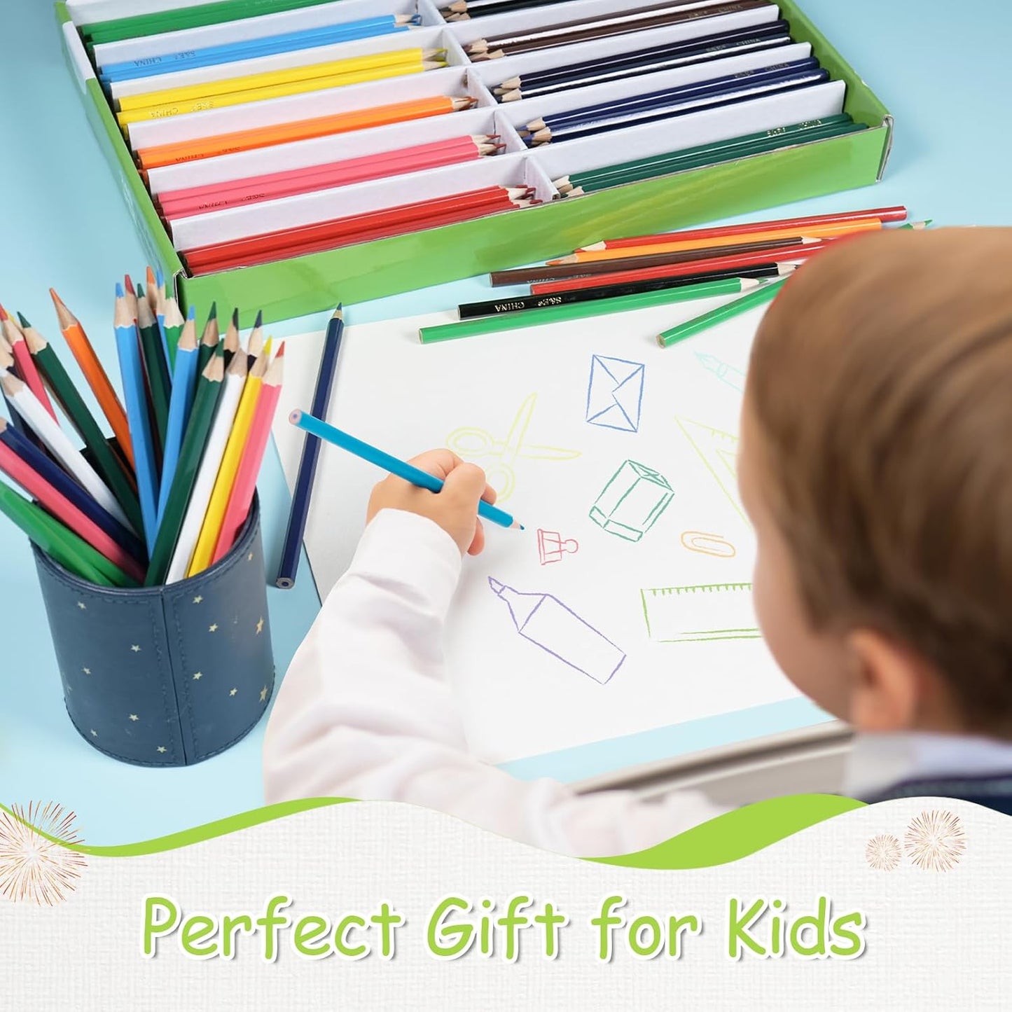 S & E TEACHER'S EDITION Colored Pencils 360Pcs,Coloring Pencils Set for Adults Kids Drawing Pencils for Sketch, Woodcase Lead,Wooden Colored, Back to school Christmas Gifts