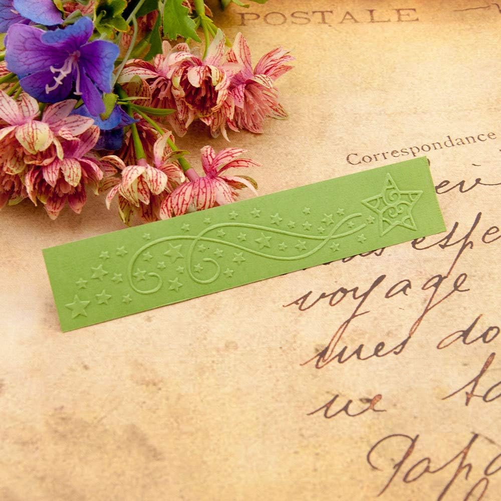 10Pcs Flower Leaf Star Plastic Embossing Folder DIY Craft Template Molds Stamp Stencils Scrapbook Paper Cards Photo Album Making Tool Embossing Folders Handmade Art Craft Supplies Decorating Mold