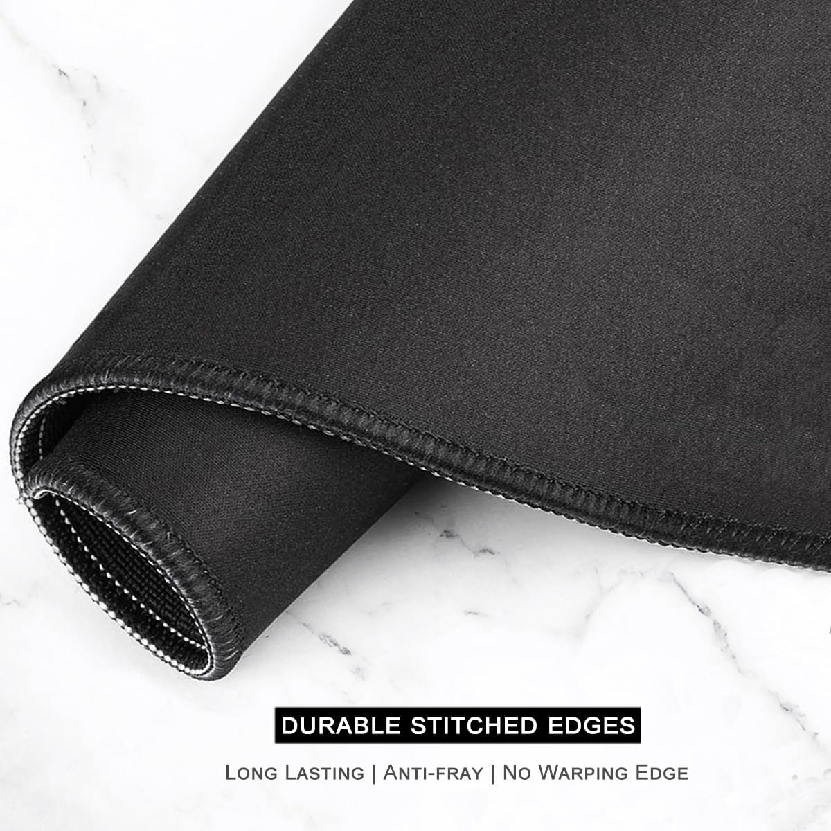 Auhoahsil Large Mouse Pad, XXL Gaming Mousepad, Desk Mat for Desktop, Thick Rubber, Big & Long Size, Stitched Edges, Full Desk Pad for Laptop & Computer, Extended 35.4 x 15.7 in, Pink Gold Marble