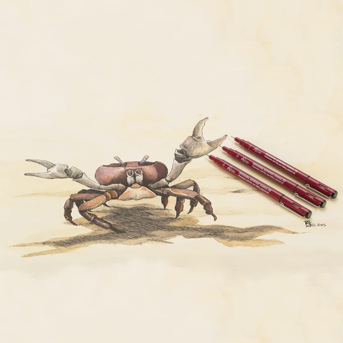 Acurit Waterproof Technical Pens - Professional Waterproof Technical Pen, Rich Blank Ink, Acid-Free, Light Fast, for Sketching, Drawing, Calligraphy, & More! - [12-Pack - 0.20mm]