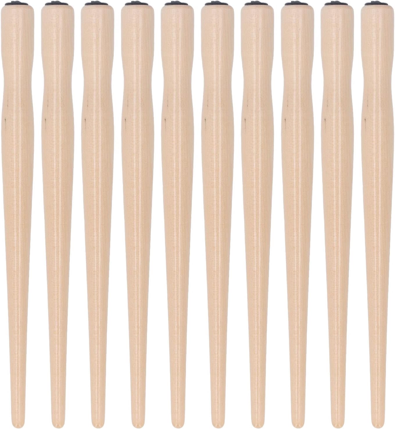 Nib Pen Holder Set, Pack of 10 Comfortable Grip Smoother Comic Dip Wooden Pen Nib Holder for Beginners Professional Art Painting English Calligraphy and Comic Creation(Log Color)