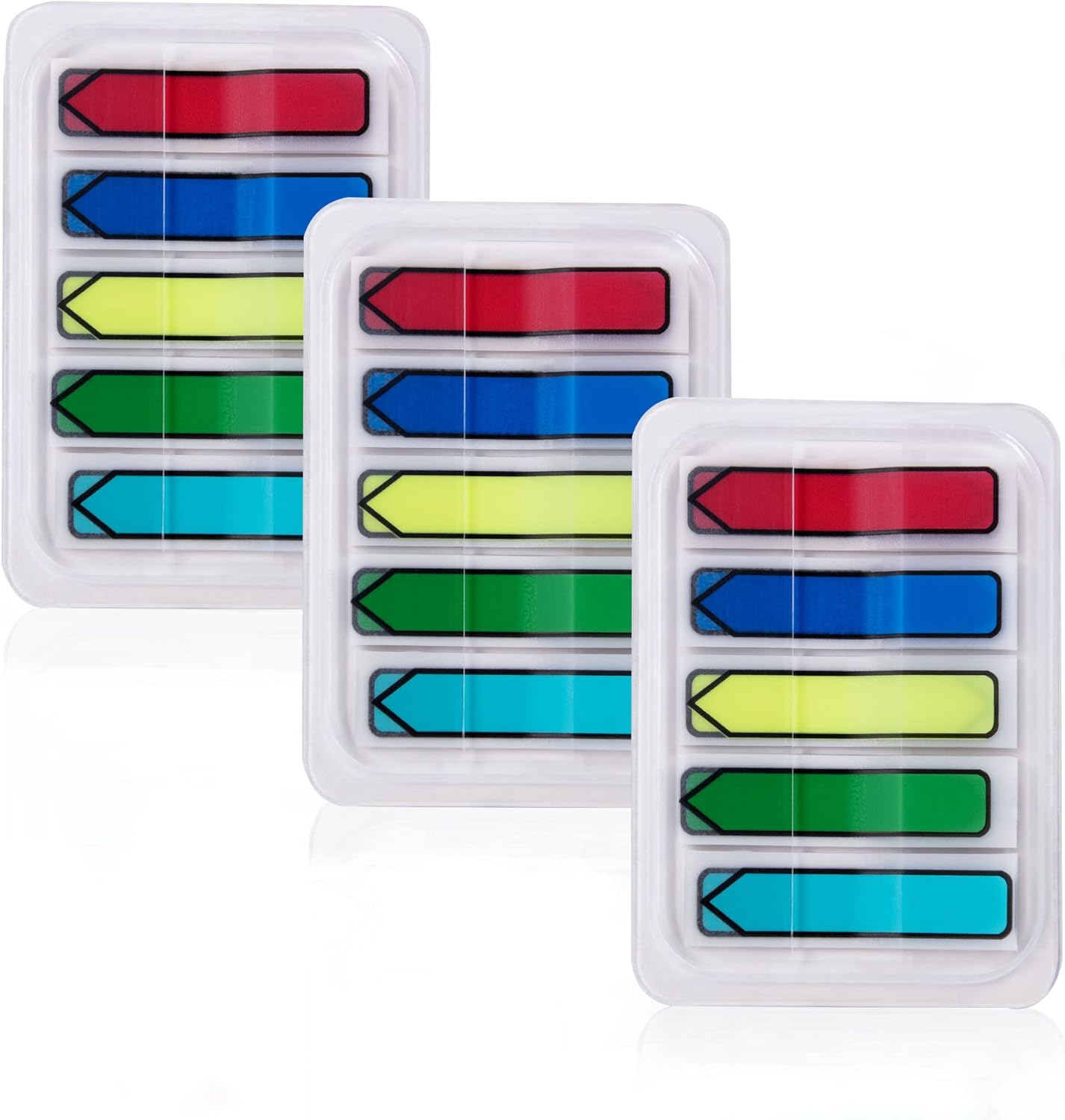 Ericter Sticky Tabs 3X300 Pieces, Annotation Tabs Sign Here Tabs, Index Tabs Writable and Repositionable Arrow Stickers, Page Markers Labels for Reading Notes, Books and Classify Files