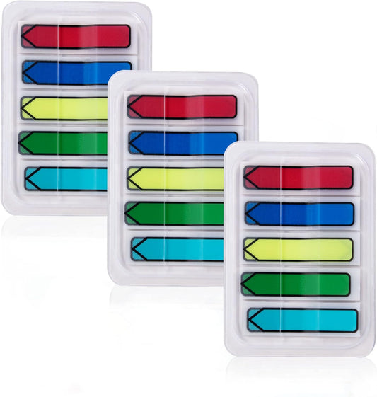 Ericter Sticky Tabs 3X300 Pieces, Annotation Tabs Sign Here Tabs, Index Tabs Writable and Repositionable Arrow Stickers, Page Markers Labels for Reading Notes, Books and Classify Files