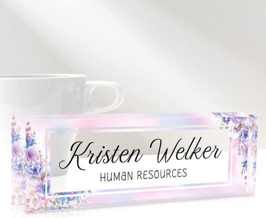 Gowelly Office Desk Name Plate Personalized |Custom Name Plates for Desk| Custom Employee Appreciation Gifts | Office Gifts for Women, Boss, Employee, Teacher, Social Worker-8