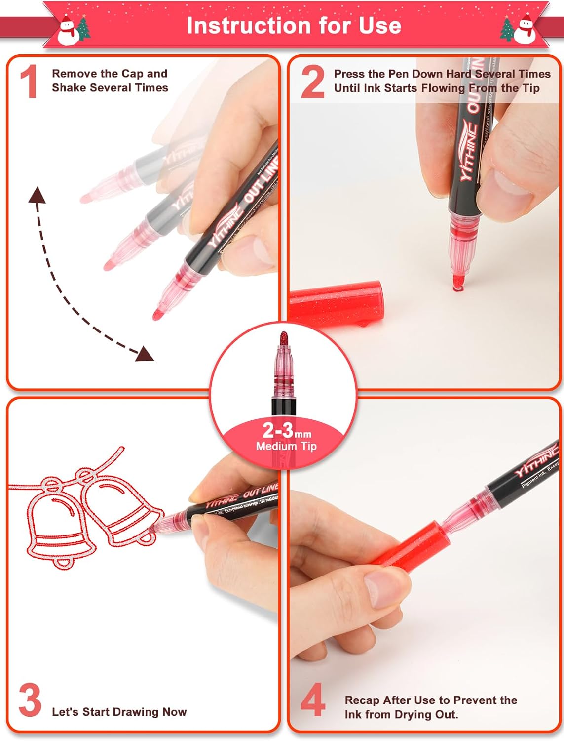 Outline Shimmer Markers, 12 Glitter Metallic Gel Pens for Coloring, Tween Teen Girl Gifts Trendy Stuff, Halloween Basket, Birthday Party, Cool Fun Art Crafts Supplies for Kids Girls Ages 8 10 12 14 16