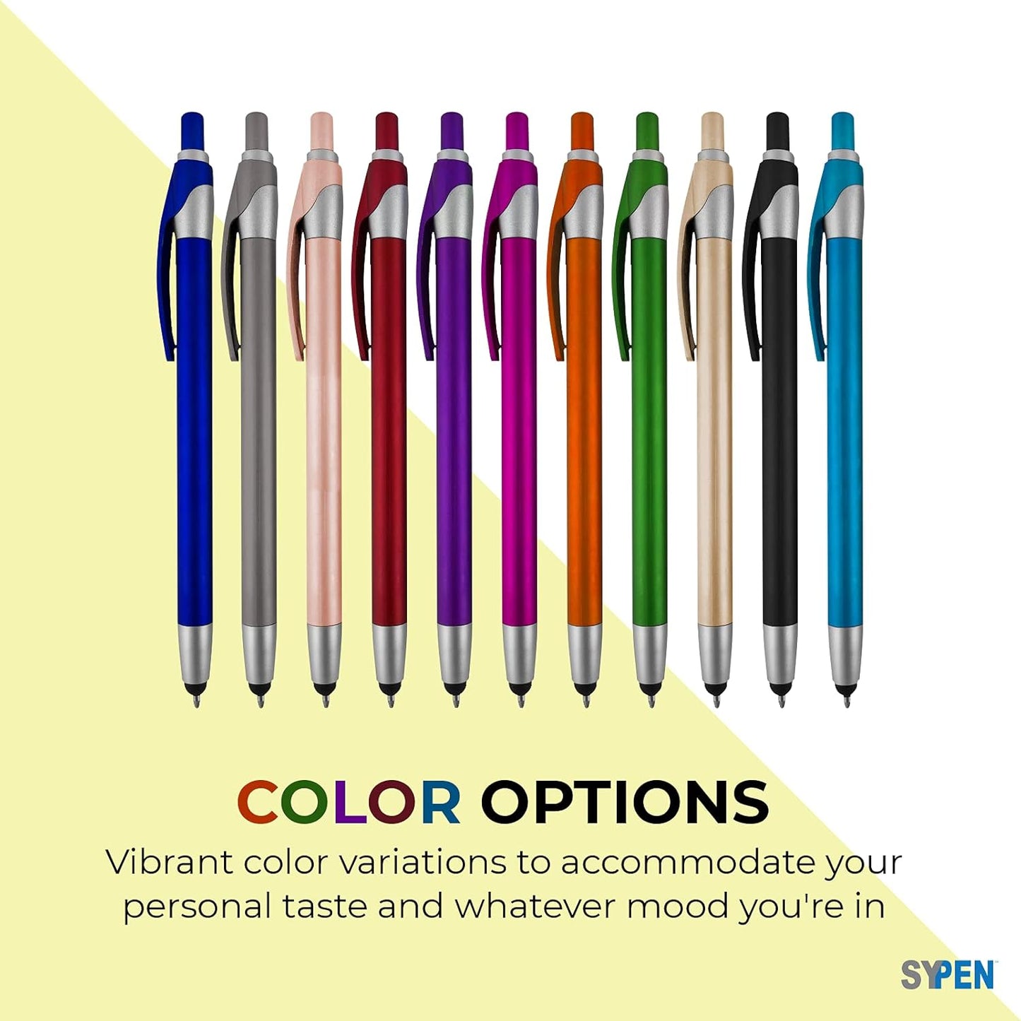 Personalized With your Custom Logo or Text Pens-Pack of 450- for Marketing, Parties, and Events, 2 in 1 Capacitive Stylus & Ballpoint Pen Compatible With Touchscreen Devices, Blue Ink, Blue Pens