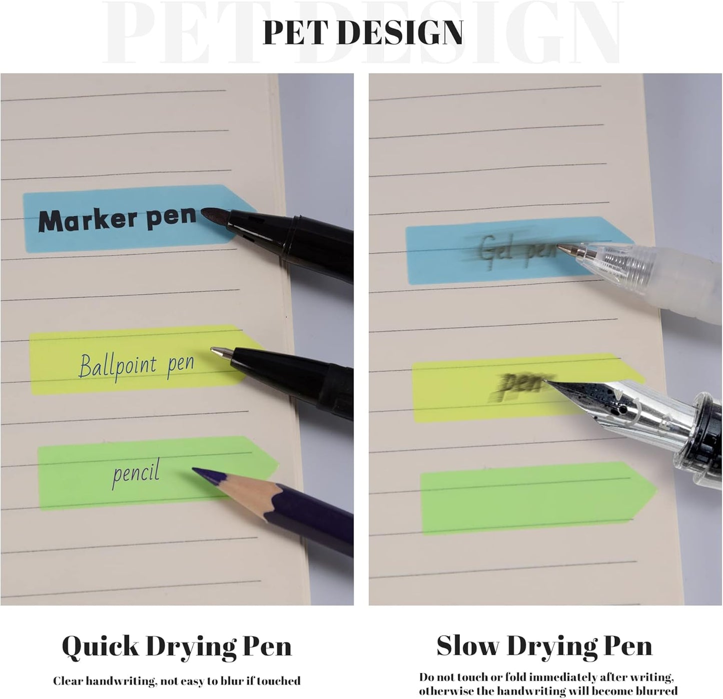 Ericter 2400 Pcs Sticky Tabs Page Markers Sticky Index Tabs, Arrow Flag Tabs - 10 Primary Color Tabs Page Flag Markers Bookmarks