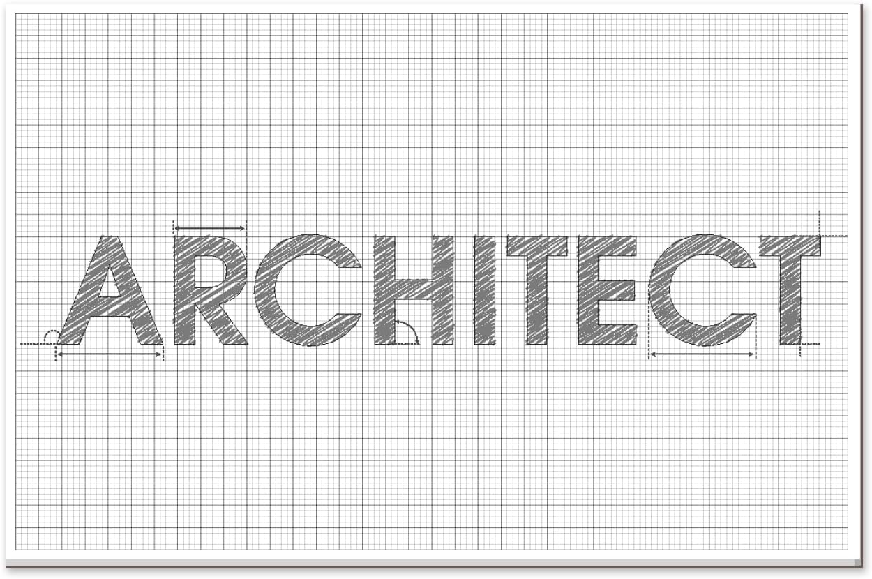 Graph Paper Pad - 30 Sheets/60 Pages, 24" x 36" Large Graph Paper 1" and 1/4" Ruled Grid Paper for Engineer Architect Designer Mathematician Draftsmen Sketch House Commercial Building Plan Drafting