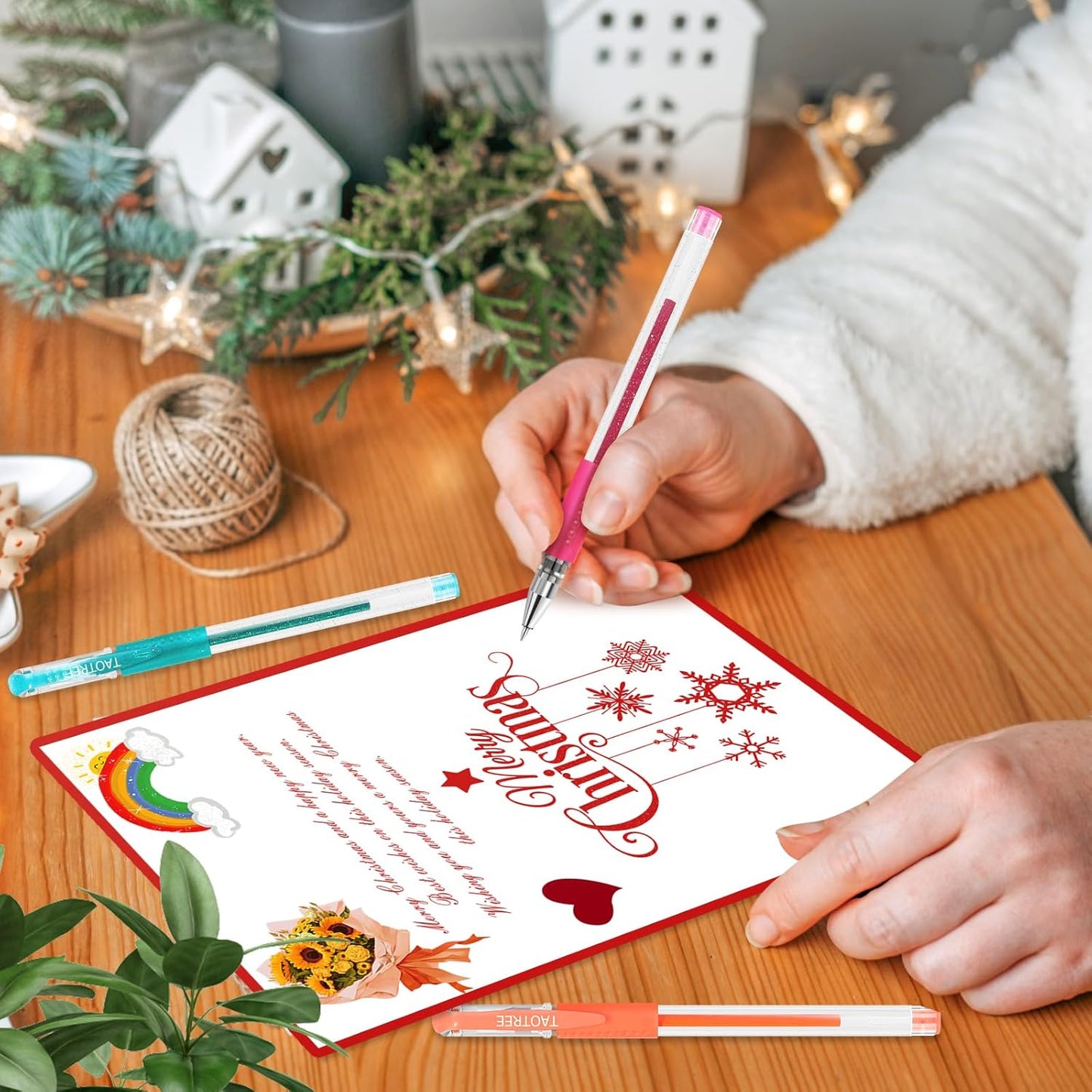 Taotree Glitter Gel Pens, 36 Color Neon Glitter Pens Fine Tip Art Markers Set 40% More Ink Colored Gel Marker for Coloring Book, Drawing, Coloring, Scrapbook, Journaling, Sparkle Easter Gifts kids