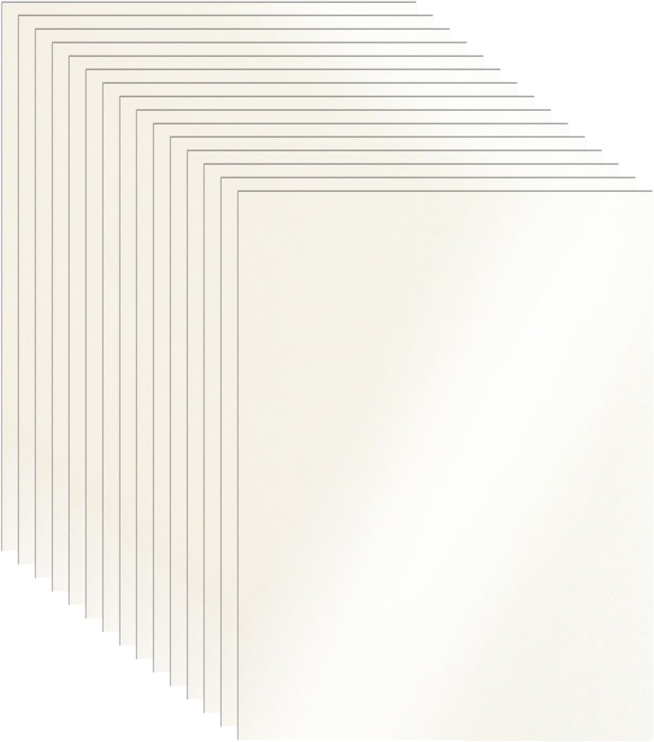 100 Sheets Cream Shimmer Cardstock 8.5 x 11 Off White Paper, 92lb Heavyweight Ivory Paper Card Stock for Business Cards, Invitations, Crafting, Thank You Cards, Making Card, Menus