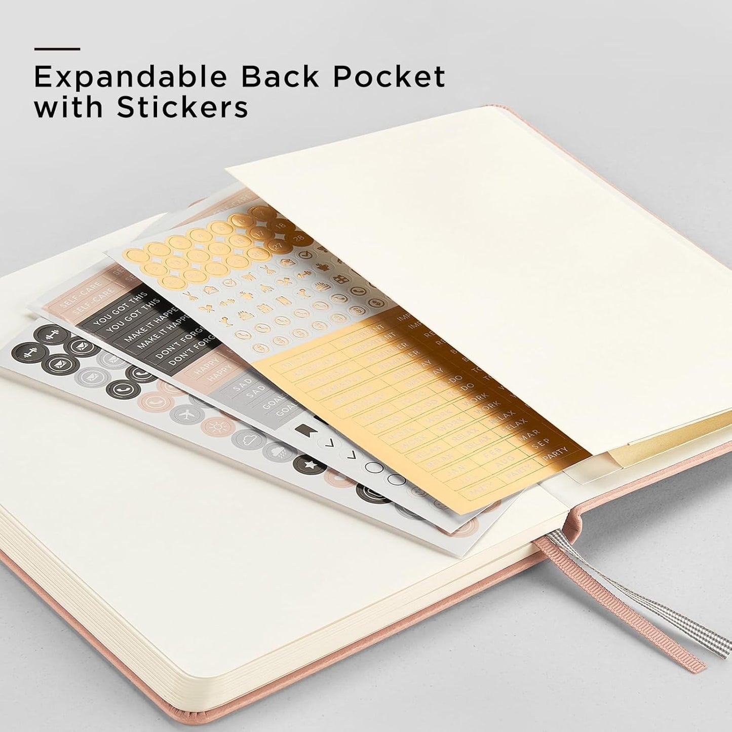 &And Per Se Dotted Journal Notebook, A5 Hardcover Bullet Dotted Journal, 160 Pages 100 gsm Thick Dotted Paper, 3 Sheets of Stickers Included - 5.7'' x 8''（Violet）