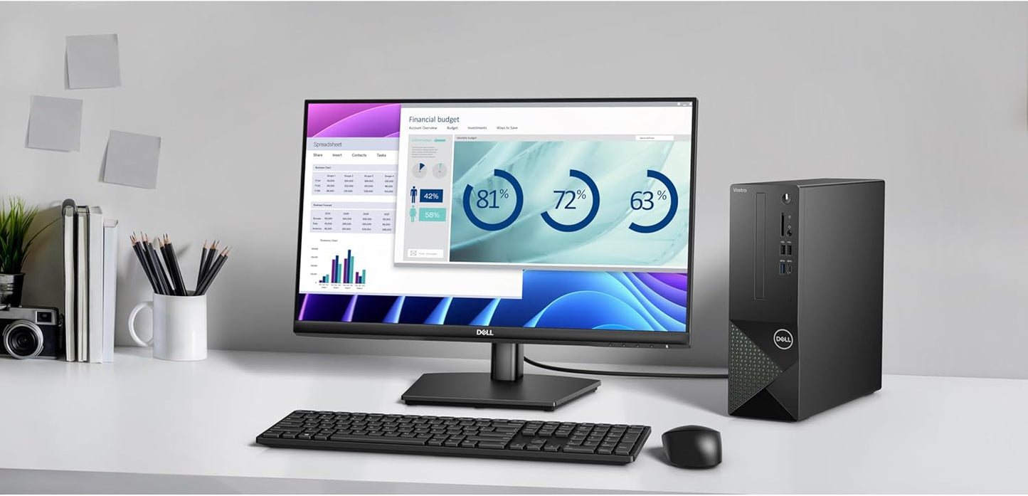 Dell Vostro 3030s Small Desktop SFF Business Computer, 14th Gen Intel 10-Core i5-14400 (Beat i7-13620H), 64GB DDR5 RAM, 1TB PCIe SSD, WiFi 6, Bluetooth, Type-C, DisplayPort, HDMI, Windows 11 Pro