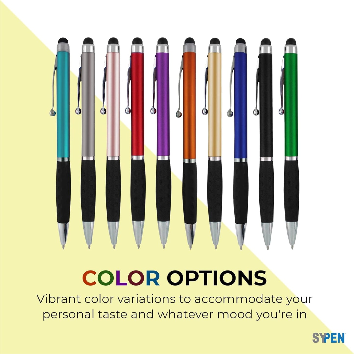 Personalized Pens With your Custom Logo or Text-600 Pack Bulk-for Businesses, Parties, and Events, 2 in 1 Ballpoint Pen & Stylus Compatible with Touchscreen Devices, Gold Barrel, Black Ink