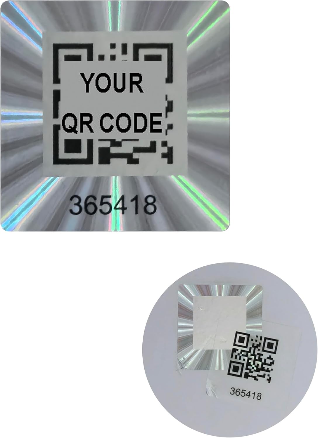 1000pcs Custom Hologram QR Code Labels, Tamper-evident Security Seal Sticker,Warranty Void Tamper Proof Labels with Unique Sequential Serial Numbering（1X1 inch