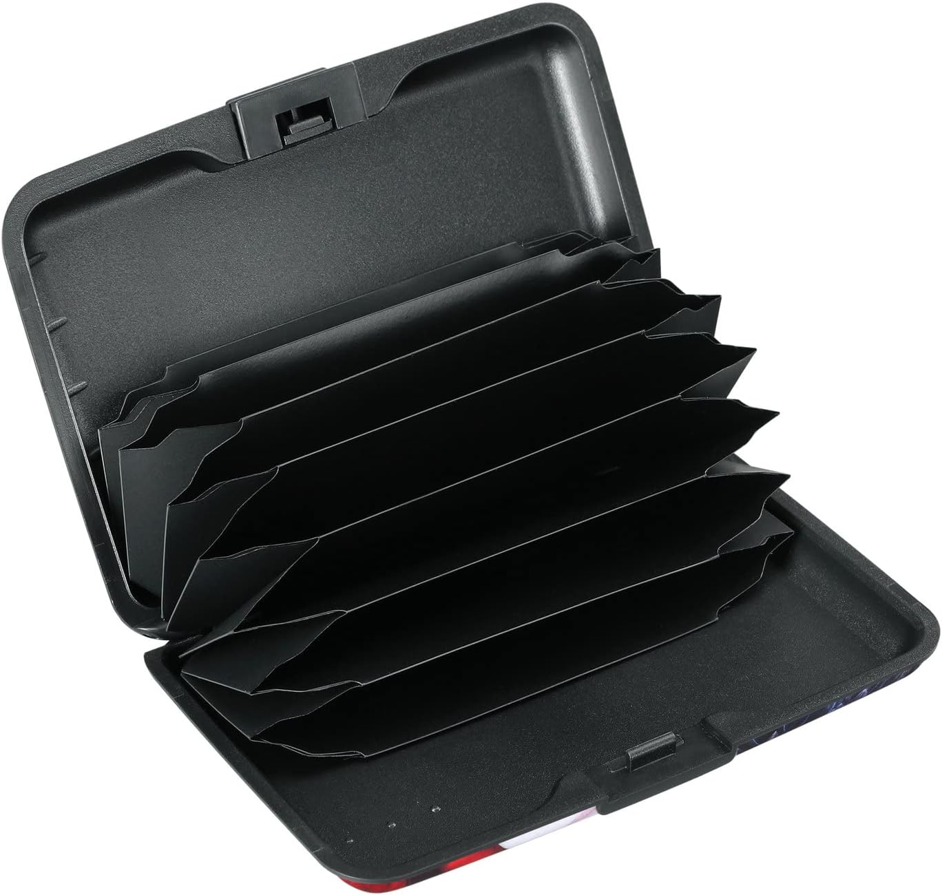 ELFISH Mini RFID Aluminum Wallet Credit Cards Holder Business Card Case Metal ID Case for Men Women（Flag2