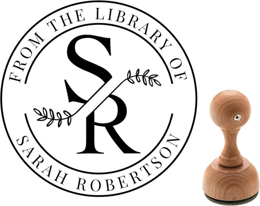 Custom Personalized Book Stamp or Embosser from The Library of Ex Libris Stamper Name Stamps for Books Bookplate Embossers Book Lovers (Embosser Stamp 1 Piece)