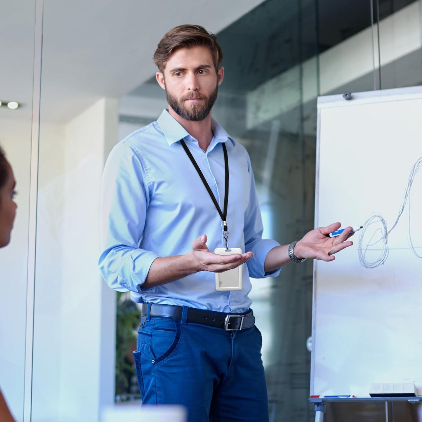 1000 Pack Bulk Lanyards for ID Name Badges Holder Flat Lanyards with Hook Clip Swivel for Office School Accessories (Multi Colors)