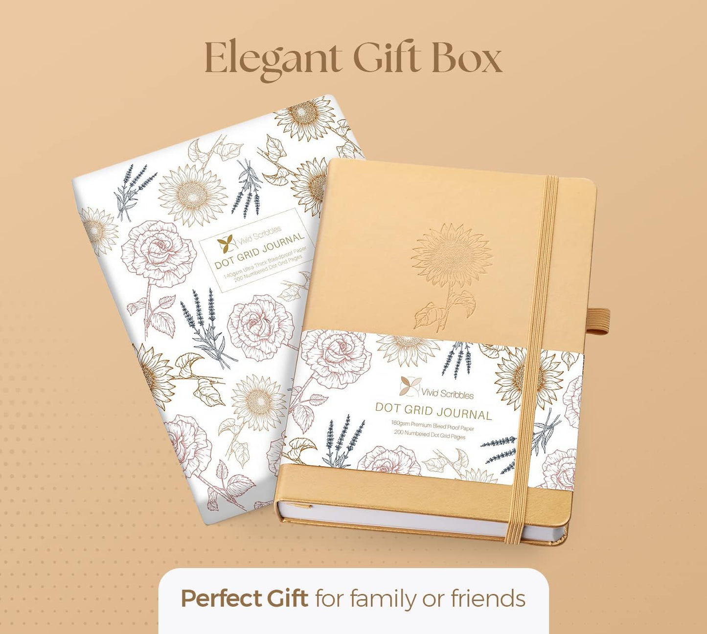 Dotted Journal – A5 Dotted Notebook with Bleedproof 160gsm Paper, Hardcover, Lay-Flat Design – Dot Grid Journal for Writing, Planning, Sketching & More