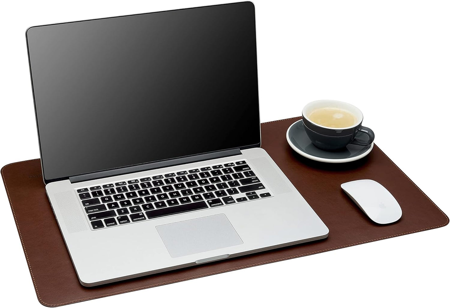 Gallaway Leather Desk Mat - Office Writing Pad, Medium 24" x 14" Dark Brown, Gift Ready Elegant Computer Desk Cover Protector