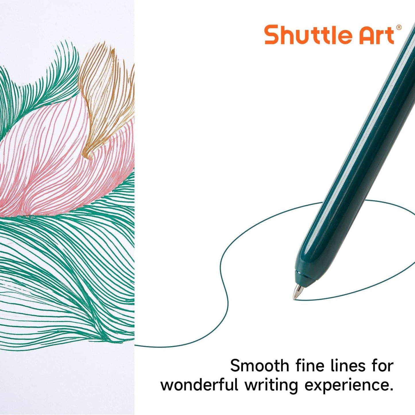 Shuttle Art Colored Retractable Gel Pens, 11 Unique Dark Vintage Ink Colors, Cute Pens 0.7mm Medium Point Quick Drying for Writing Drawing Journaling Note Taking School Office Home