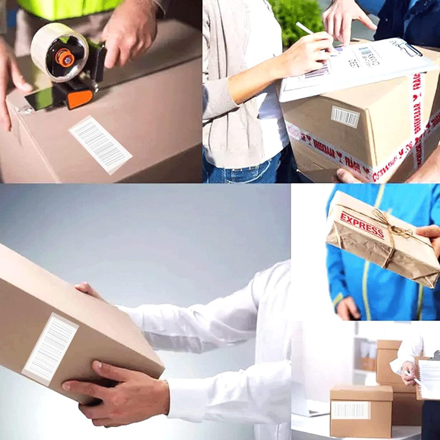 1000Pcs Clear Label Protector Shields Vinyl Clear Wafer Seals Waterproof Gloss Finish Label for Essential Oil Bottle Labels and Food Jars,Protecting Barcodes,Numbers 2 x3Inch Barcode Labels Protectors