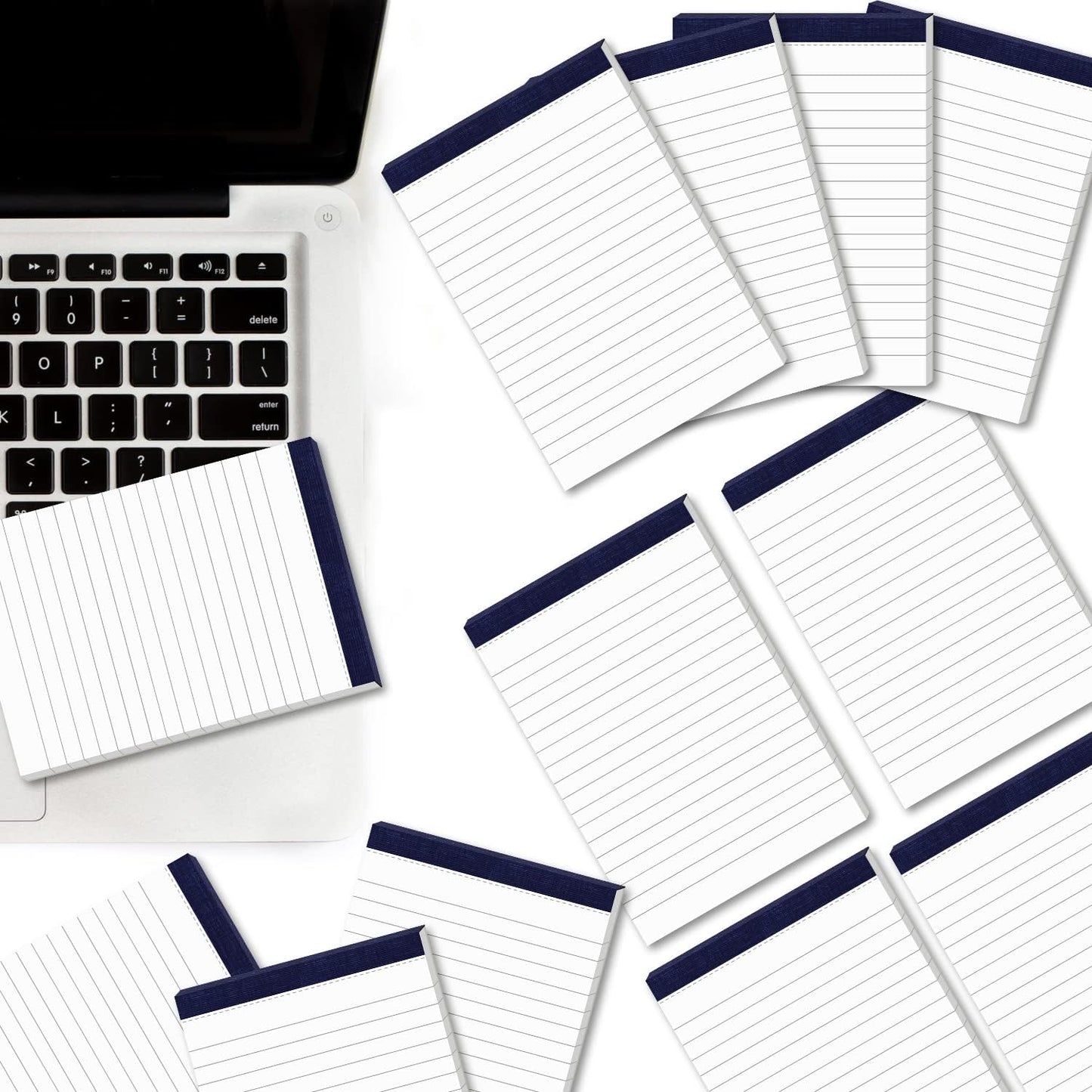 12 Pack Note Pads 4x6 Inch Small Lined Writing Memo Pads Refills Easy Tear no Rip Writing Pads with 30 Sheets Each Pad Narrow Ruled Mini Pocket Notebook Daily Planning and Organization of Work White