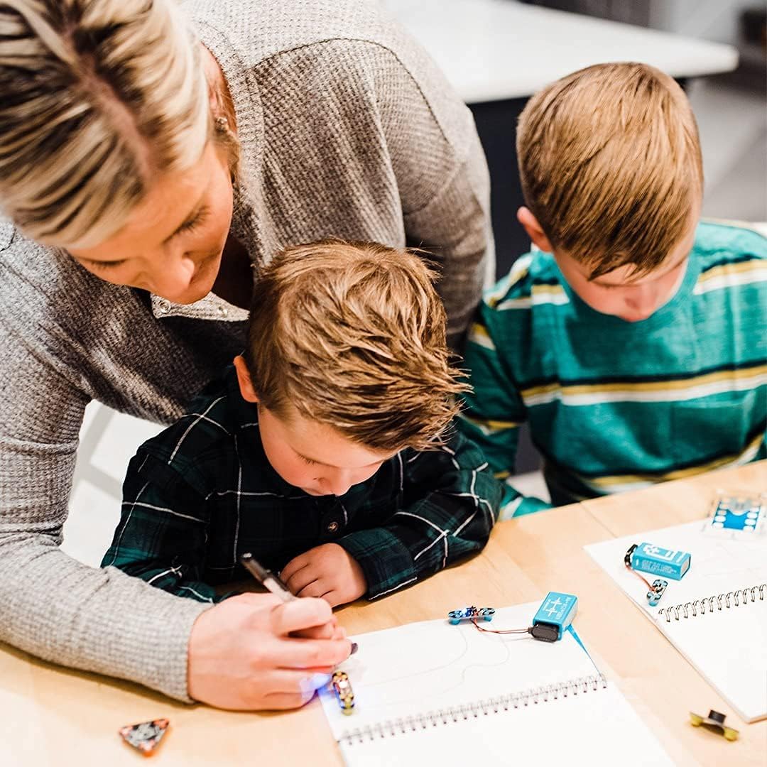 Circuit Scribe Non-Toxic Conductive Ink Pen for Kids Circuit Building Set (10-Pack) | Silver Ink Rollerball Point Pen Kit, Science Experiments, DIY Science Projects (New & Improved Formula)