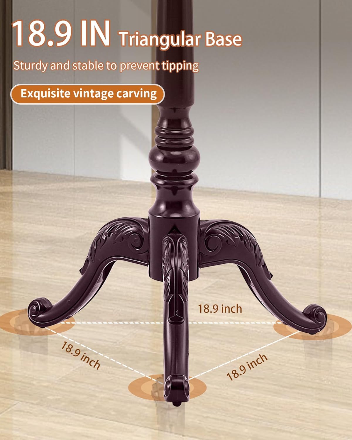 EZIVIEZ Wooden Coat Rack Stand, Solid Wood Freestanding Coat Rack, Vintage Coat Racks with 14 Hooks & Triangle Base, Heavy Duty Standing Coat Hanger Jacket Tree Stand for Office, Entryway, Hallway