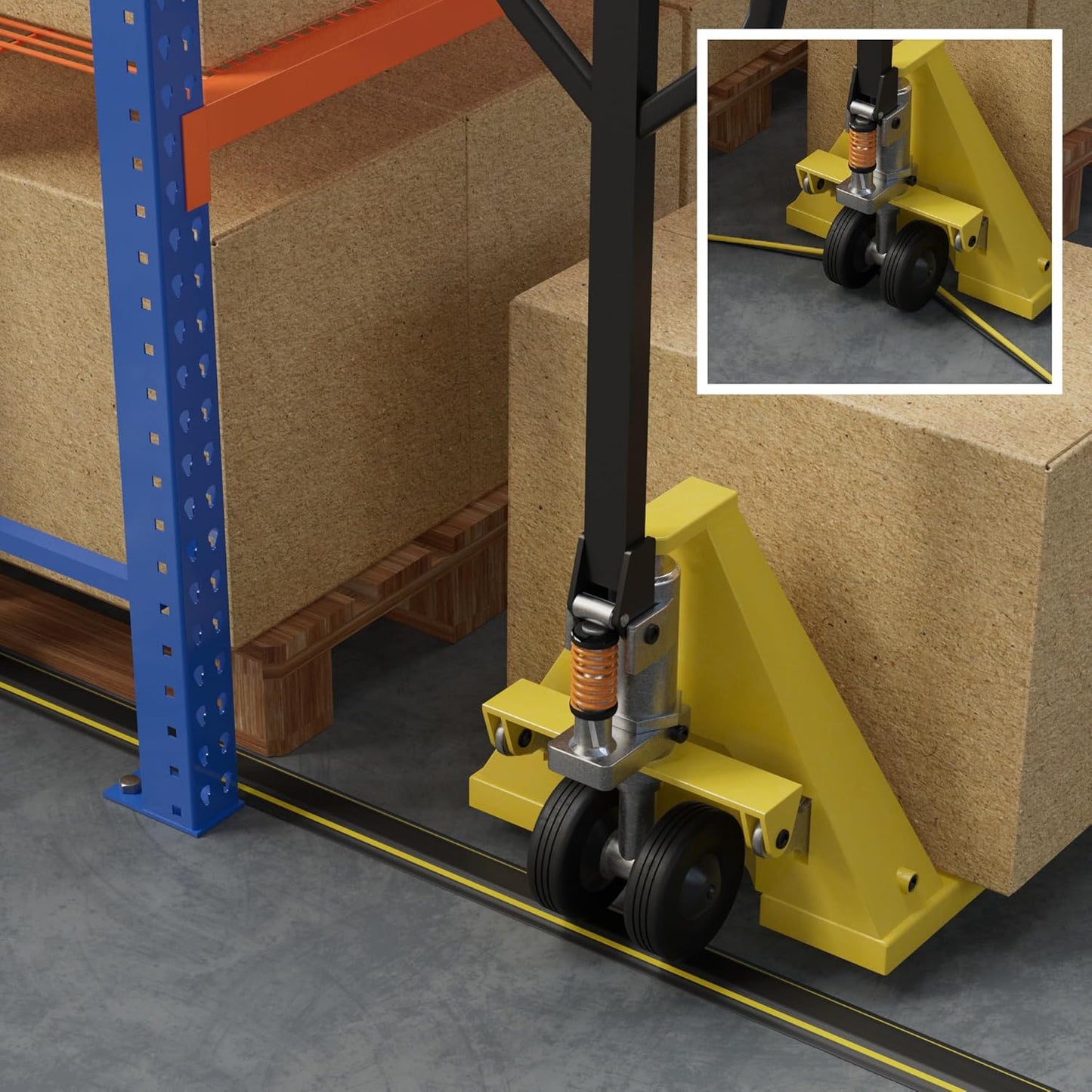 D-Line 6ft Floor Cord Cover, Made in USA Linkable Cable Protector, Hide Extension Cords, Protect Cords, Prevent Cable Trips, Cord Hider, Heavy Duty - Cord Cavity = 1.18" (W) x 0.39" (H), Black/Yellow