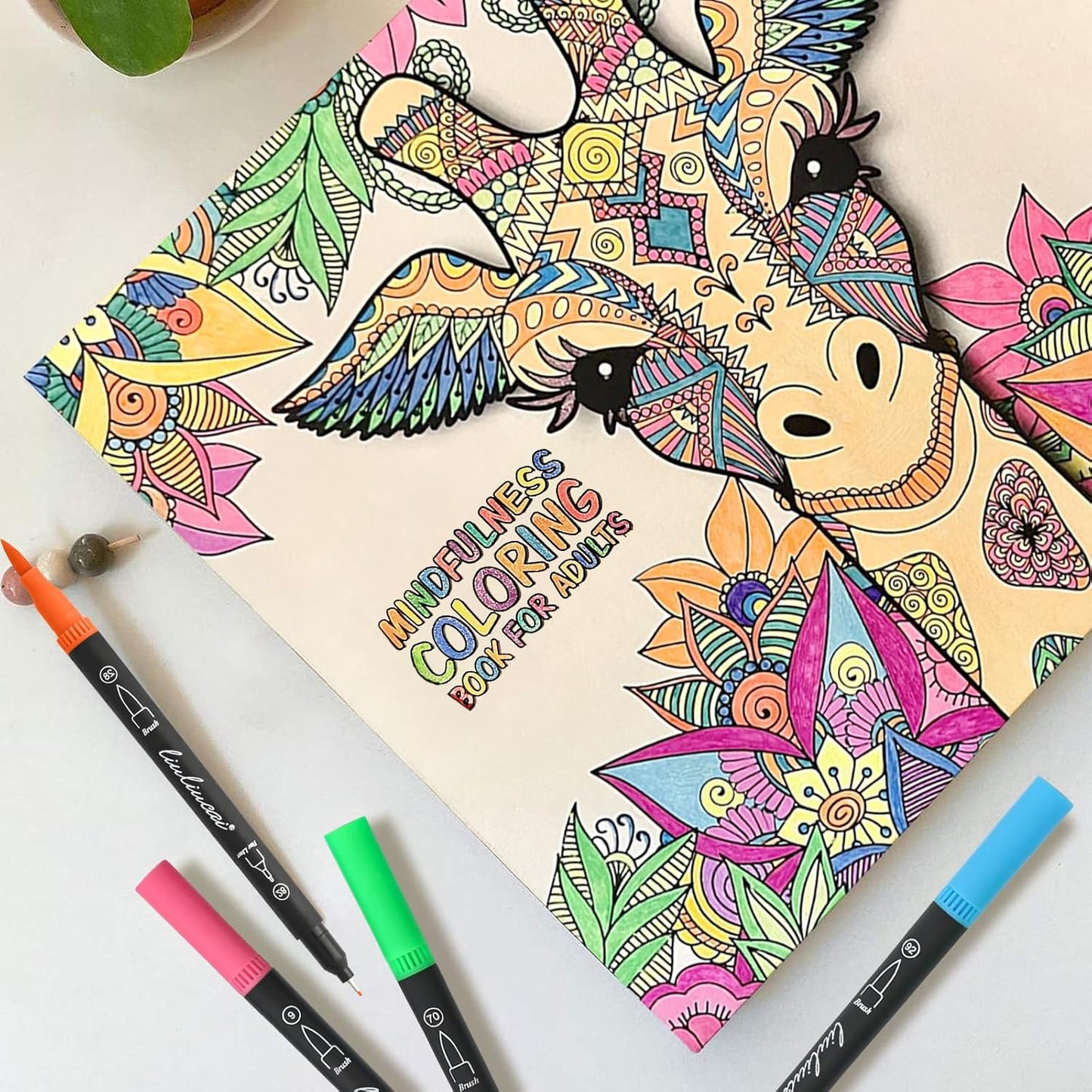 Duo Tip Brush Coloring Pens,156 Colors Art Markers Set,Fine & Brush Tip Pen For Kids Adults Coloring Book Bullet Journals Planner Writing Drawing Note Taking