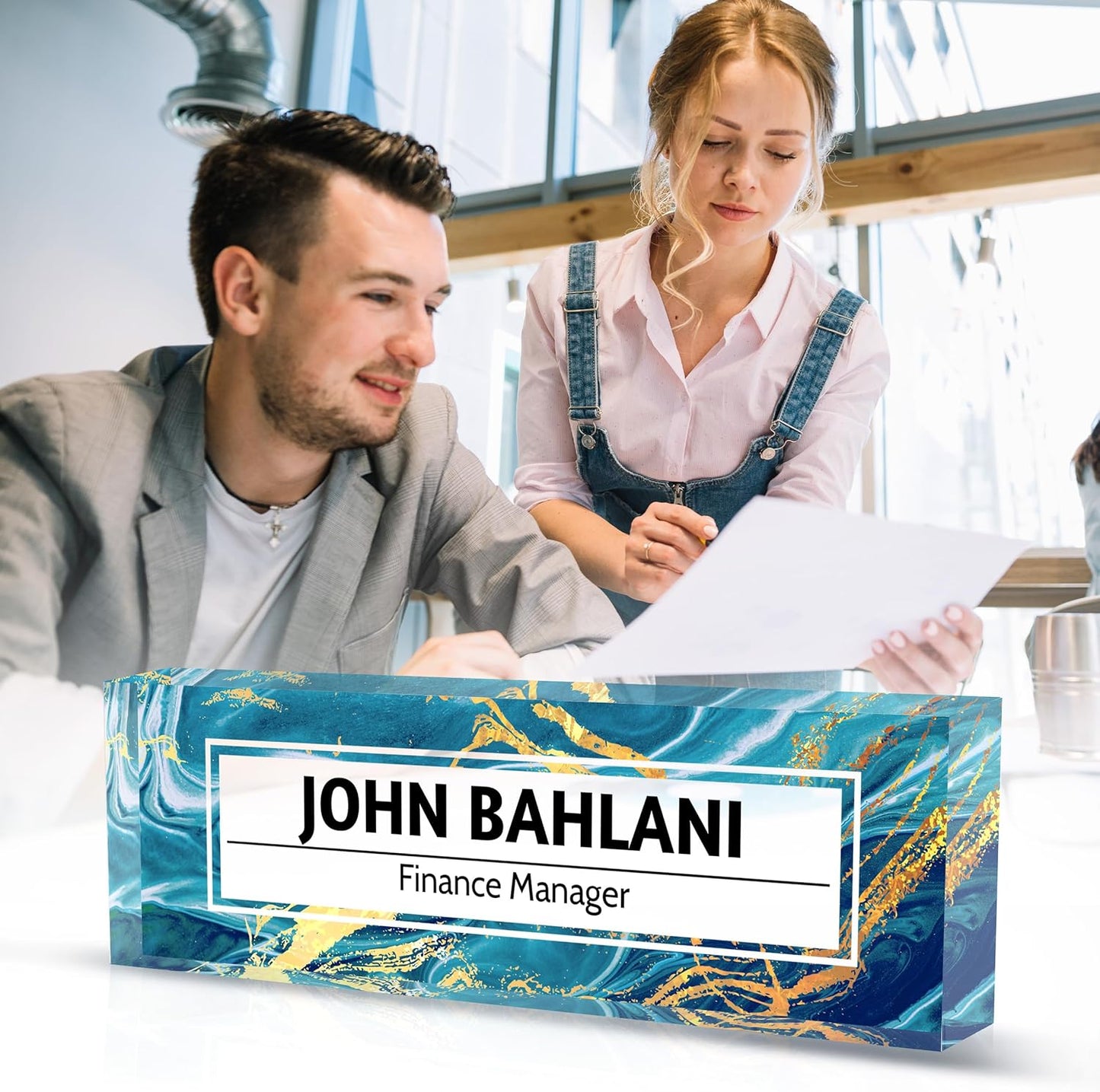 Custom Name Plate for Desk, Desk Name Plate Personalized Office Desk Decor for Women and Men, Employee Appreciation Gifts Office Gifts for Boss, Manager, Teacher, Nurse