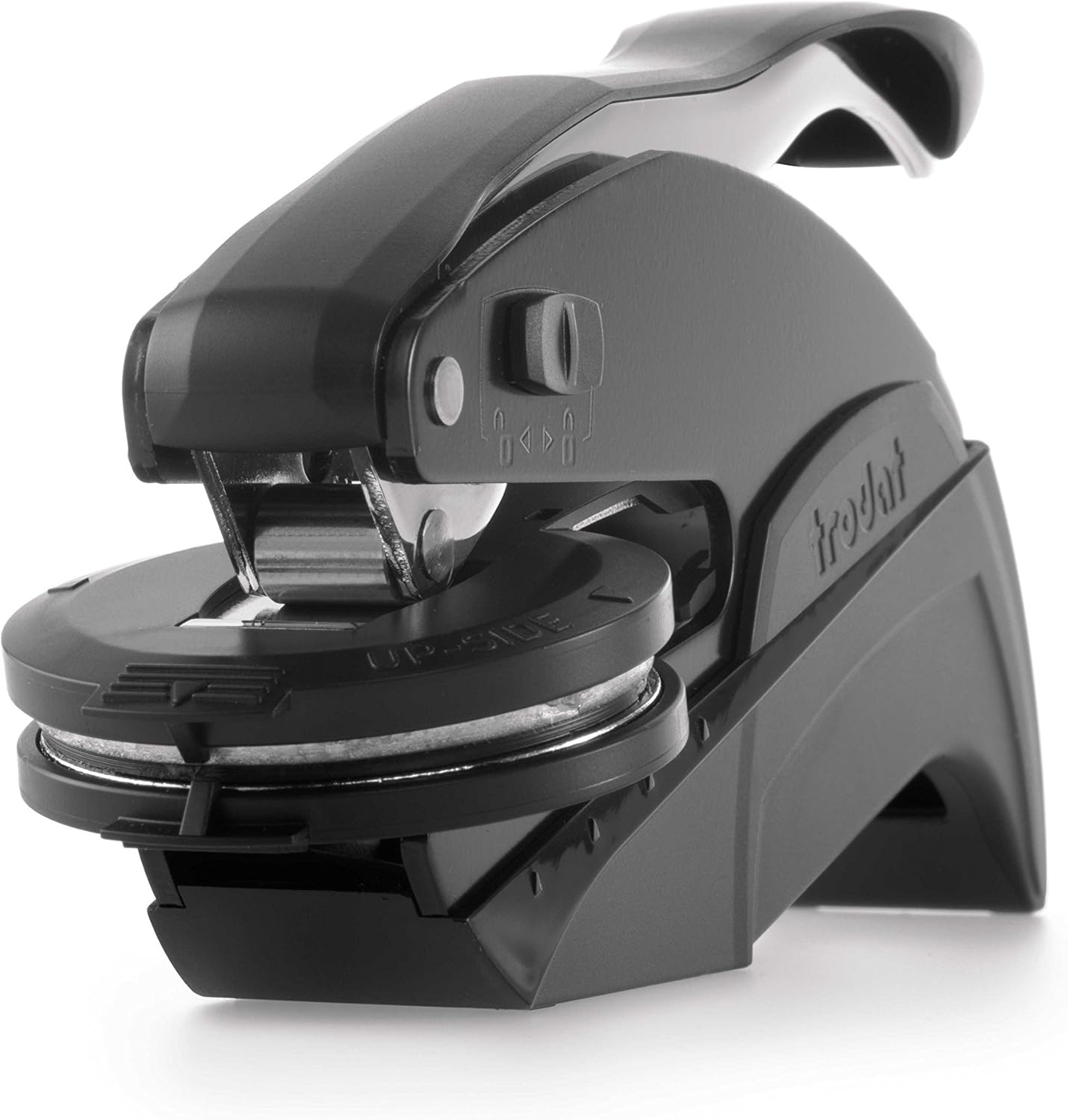 Custom Monogram Address Embosser - Personalized Round Seal with 50 Gold Seal Labels - Style EM025