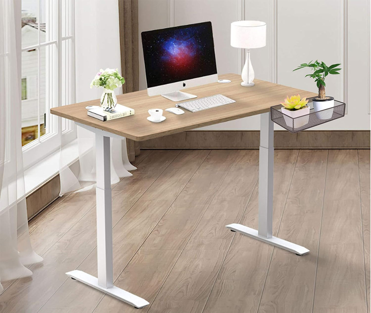 Clip-on Drawer organizers (2 pack), desk organizer, can be clipped around the table to store small items (Bronze Gold)