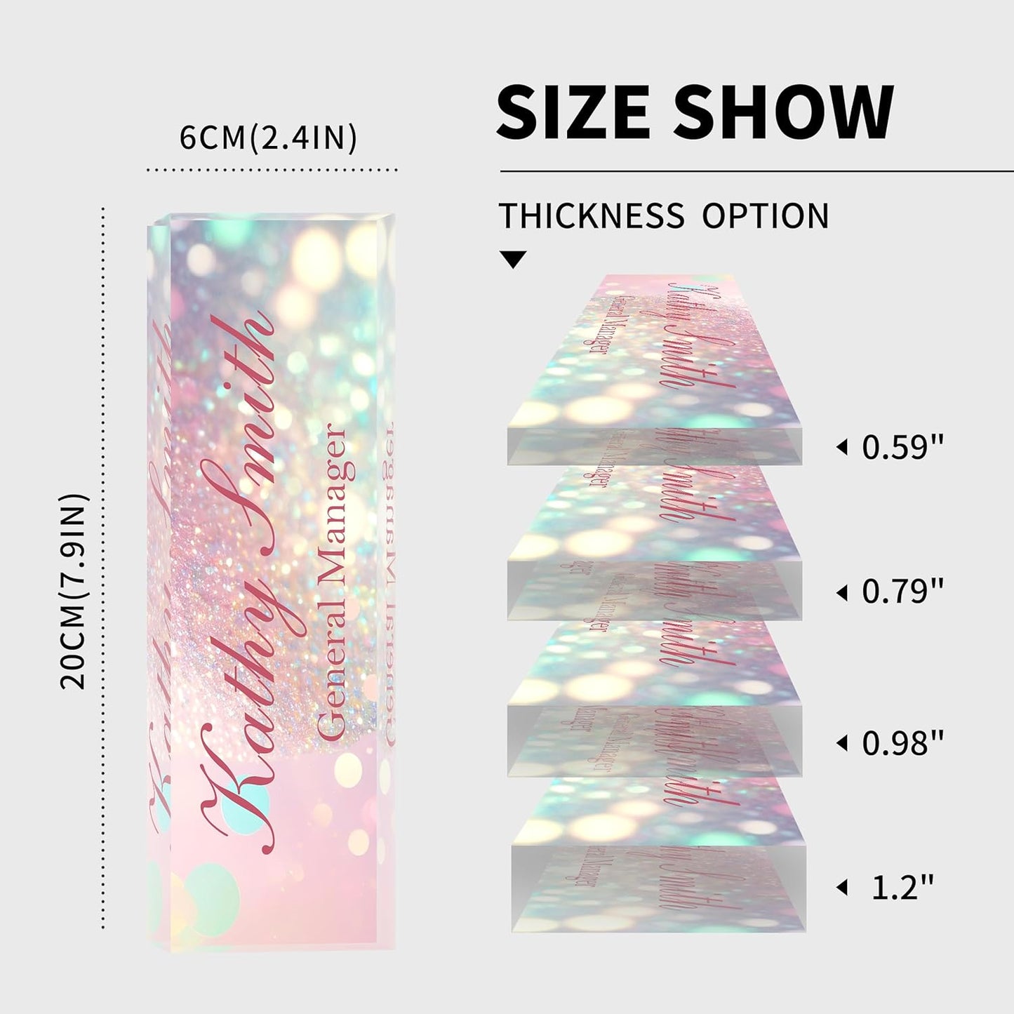 Custom Name Plate for Desk | Personalized Desk Name Plate | Personalized Boss Employee Appreciation Gifts | Acrylic Name Plate Office Desk Accessories