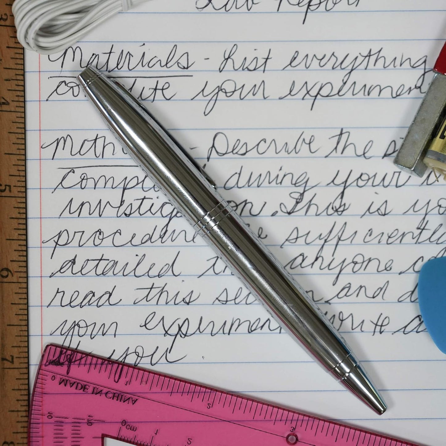 Cross Calais Refillable Ballpoint Pen Presented in a Luxury Gift Box - Medium Point, Black Ink, Satin Chrome