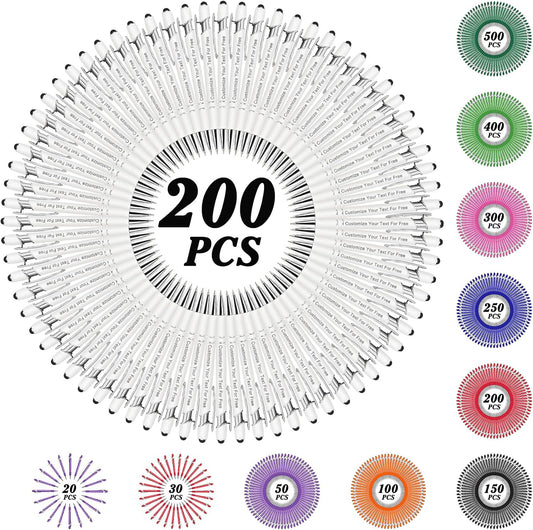 Max 500 Pcs Personalized Pens Bulk, Custom Pens with Free Engraving, Customized Stylus Tip Ballpoint Pen with Your Name Massage Text for School Office Business Graduation Anniversaries-200 Packs