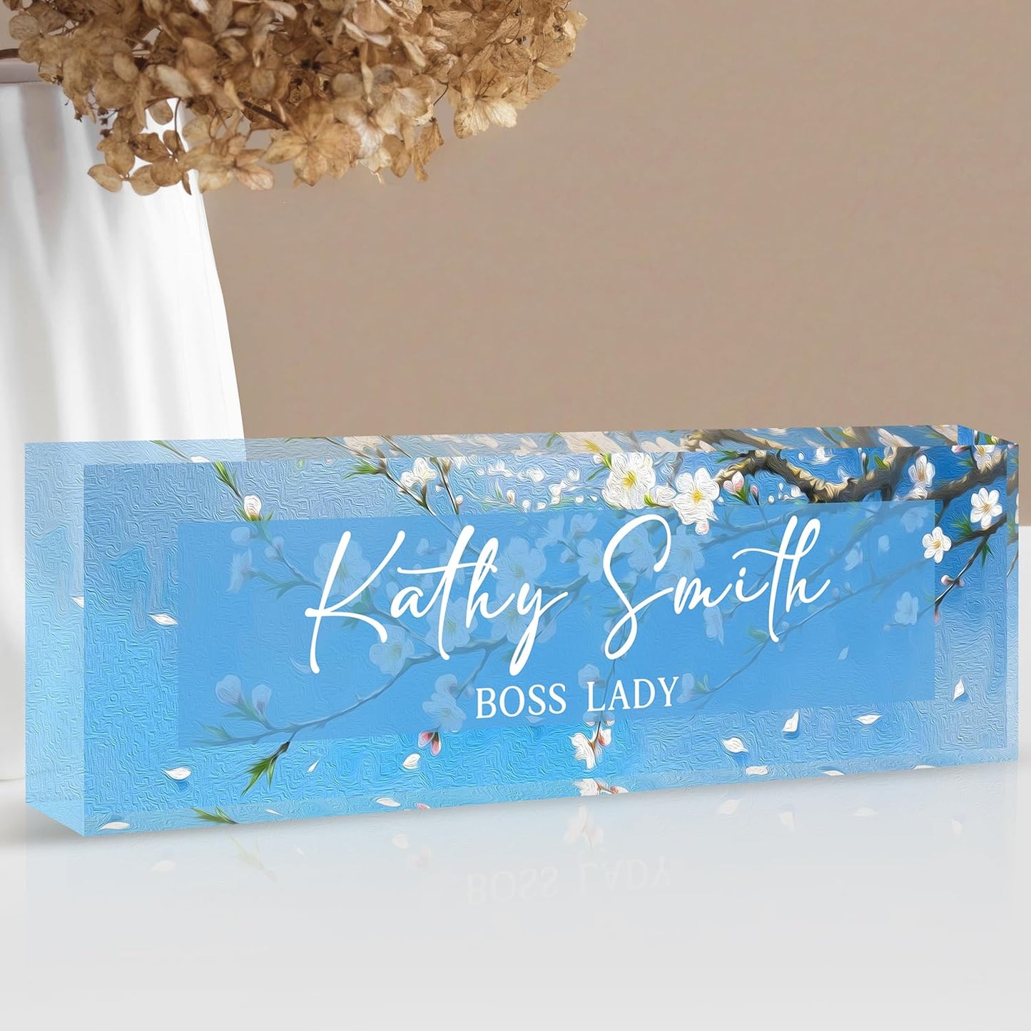 Custom Name Plate for Desk | Personalized Desk Name Plate | Personalized Boss Employee Appreciation Gifts | Acrylic Name Plate Office Desk Accessories