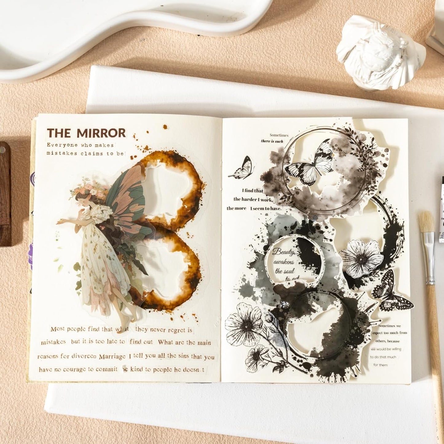 Frame PET Sticker Set, 120PCS Watercolor Blending Borders for Scrapbooking, Journaling, and Craft Supplies