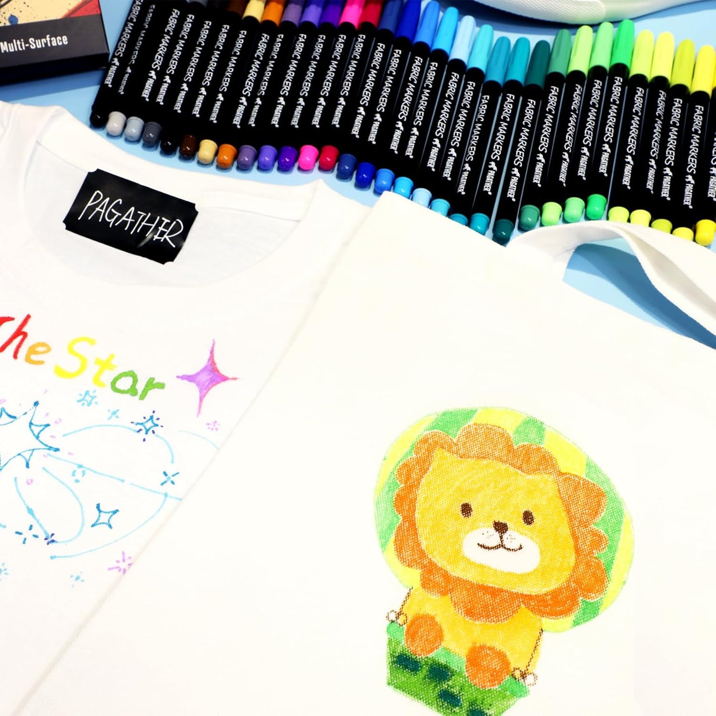 Fabric Markers Permanent for Clothes, 40 Colors Fine Tips Paint Pens for Clothing Canvas Tote Bags T-Shirt and Shoes, Non Toxic Ink for Kids and Adults