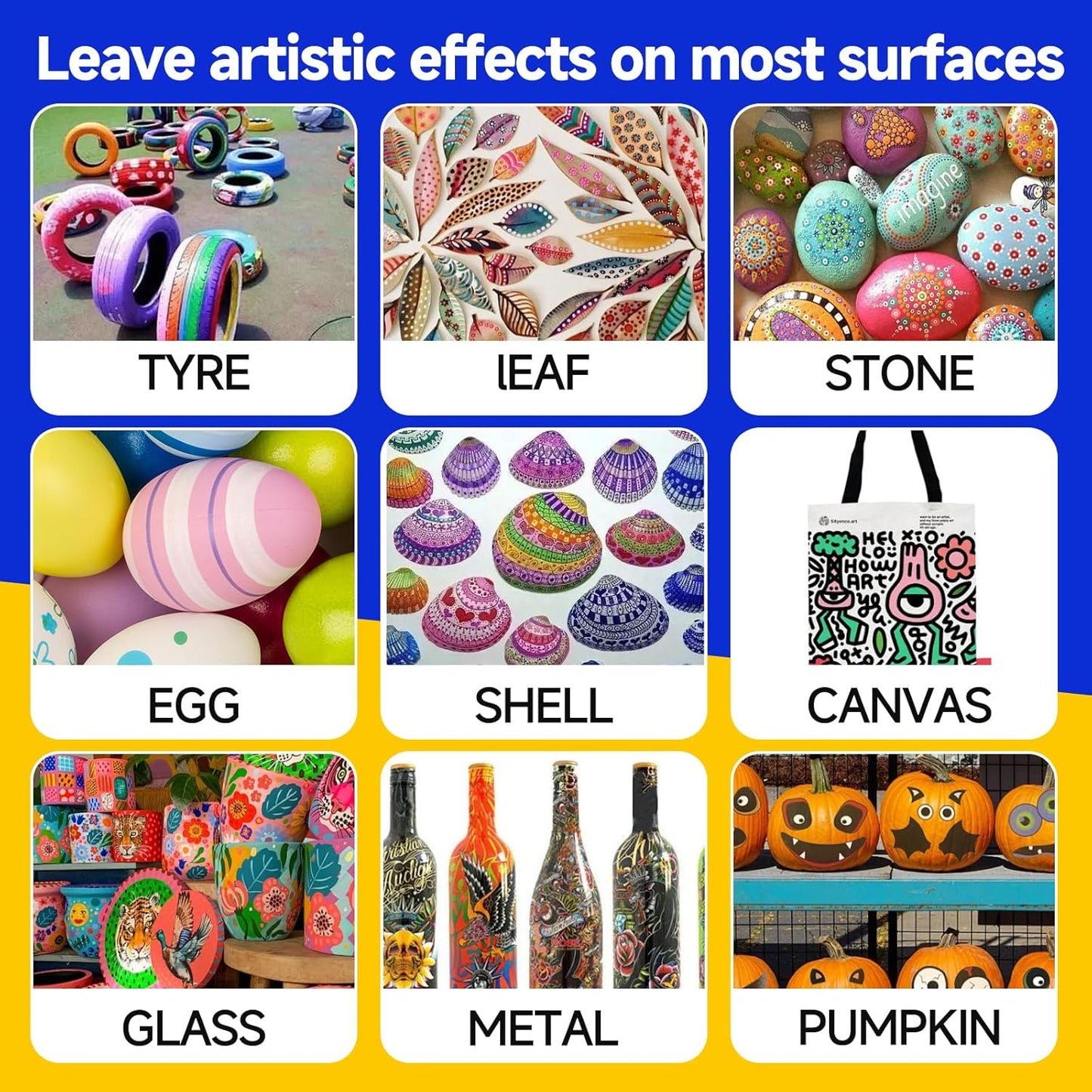 Fine&Soft Tip Acrylic Paint Markers Pen Set, For Surfaces Such as Stone, Canvas, Glass, Metal, etc,Writing, Quick Drying, Long-Lasting,Waterproof & Fade Resistant. (60 Colors)