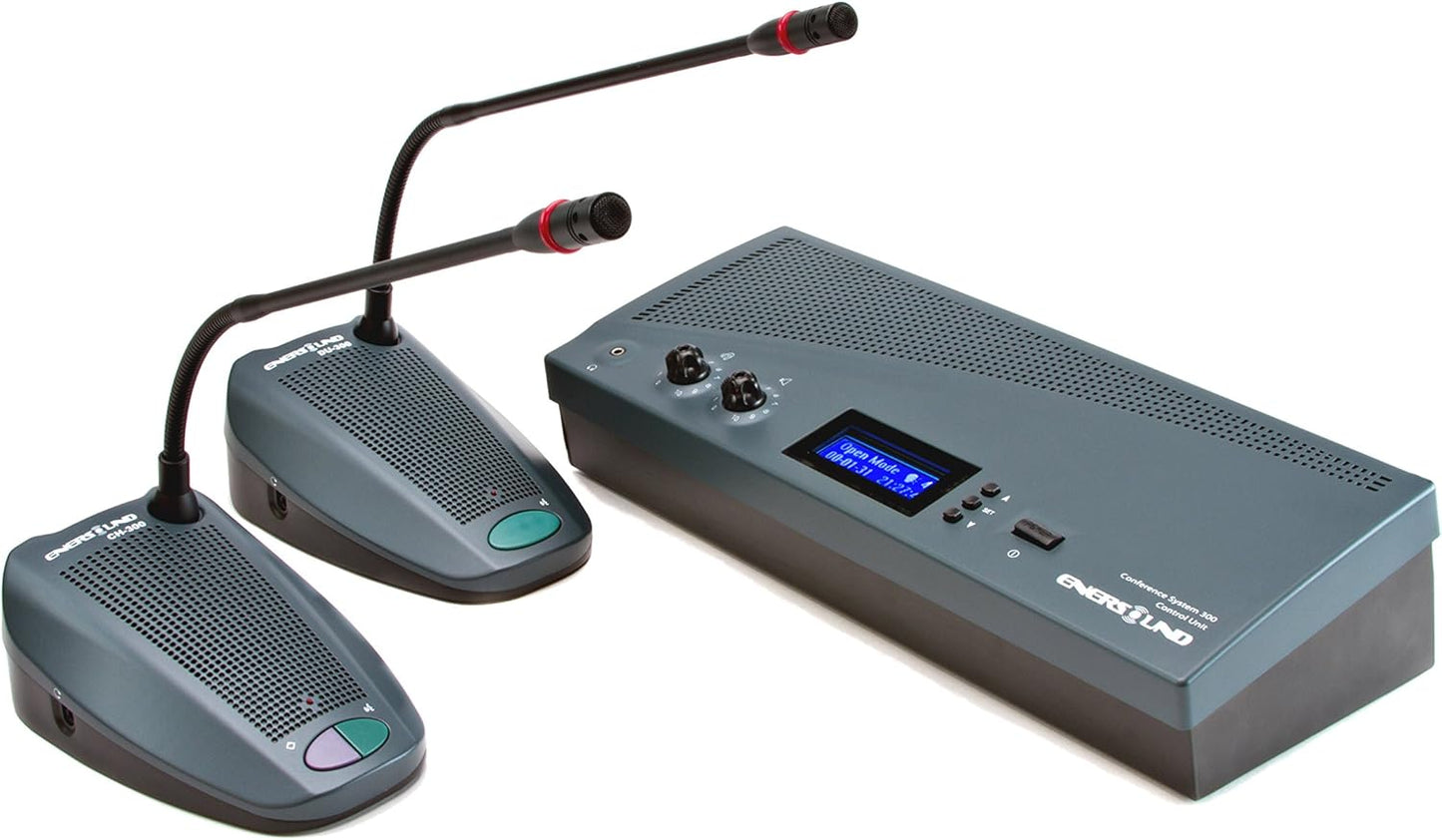 Enersound 18-Person Gooseneck Wired Microphone Conference System - US-Based Warranty and Phone Support