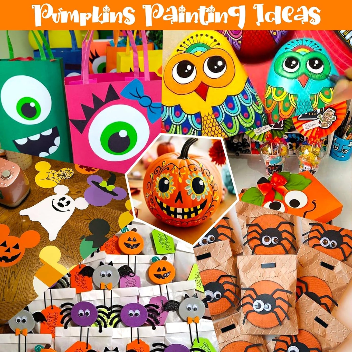 SFAIH Pumpkin Acrylic Markers, 12 Colors Halloween Decor Paint Pens for Pumpkin Decorating, Costume Making, Dual Tips (1-6mm Brush & 0.5-4mm Chisel) for Glass, Ceramic, fabric, Waterproof & Quick-Dry