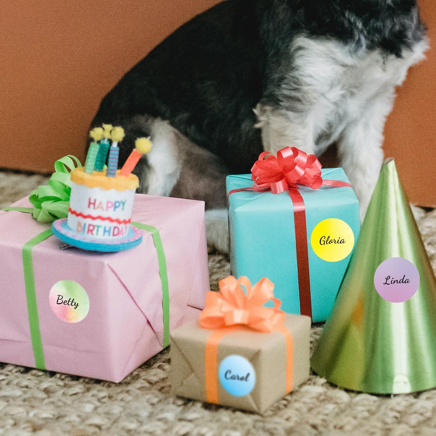 1.5 Inch Purple Round Thermal Sticker Labels, Self-Adhesive Circle Direct Thermal, Multi-Purpose Roll for DIY Logo Design With Perforation Line (500 Labels, 1 Roll)