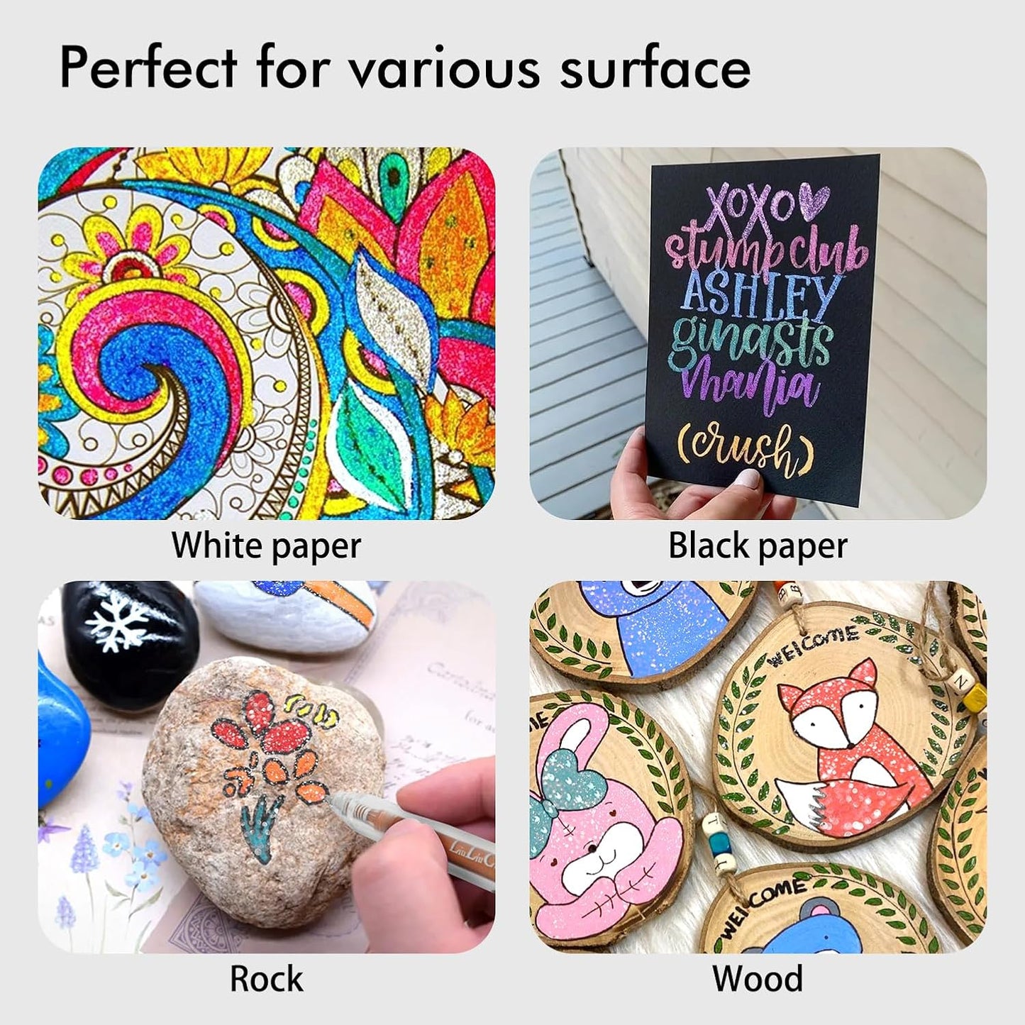 12 Colors Retractable Glitter Gel Pens, Metallic Vibrant Sparkle Gel Pens for Adult Coloring Books,Sparkle Glitter Pens for Drawing Writing Planner Journaling Doodling