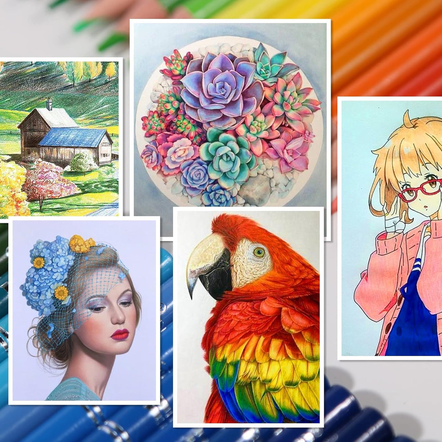 H & B 120-Color Colored Pencils Set with Coloring Book, Eraser, and Sharpener - Perfect for Drawing and Coloring - Soft Oil-Based Cores Ideal for Adults, Kids, and Beginners