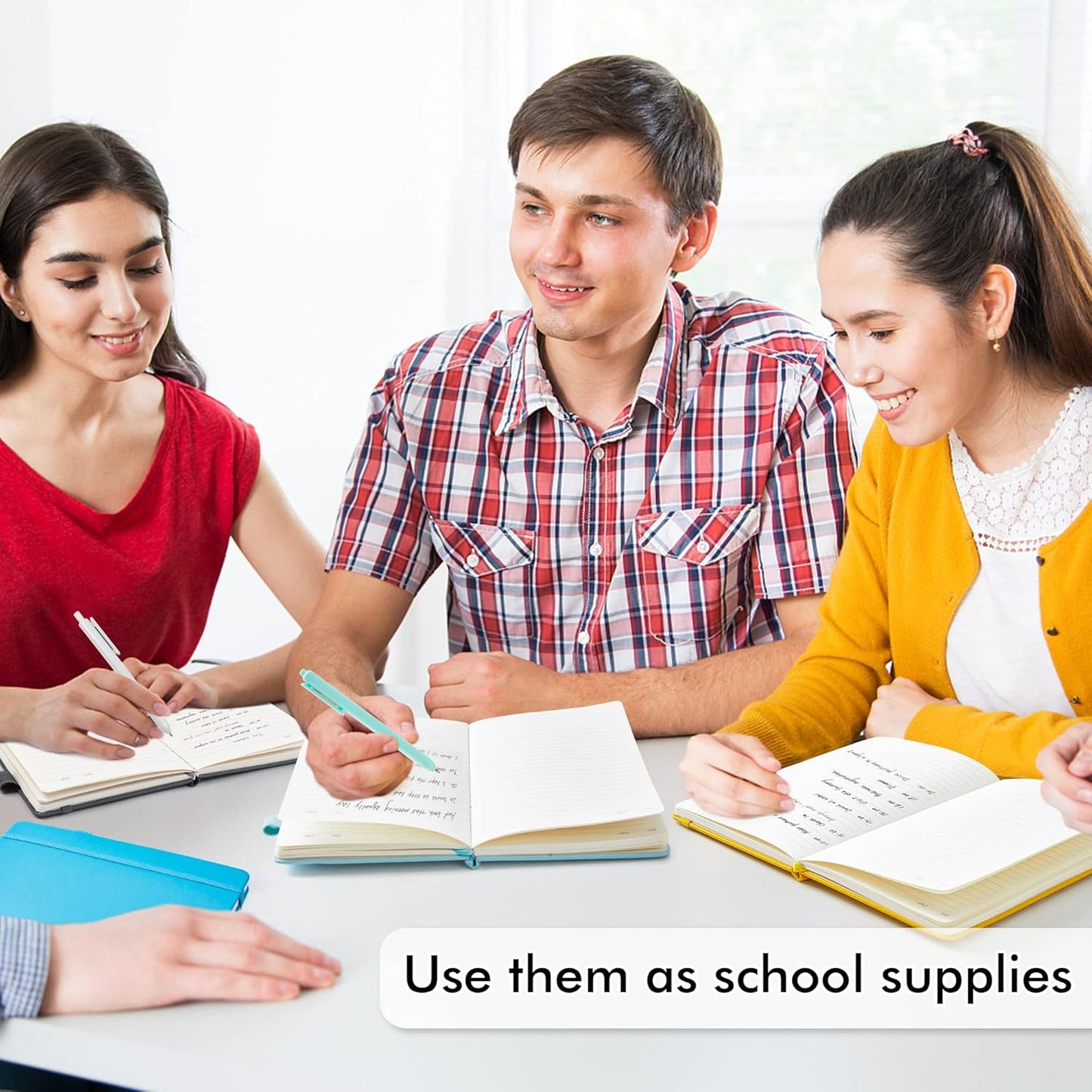 feela Notebooks Journals Bulk, Hardcover Notebook Classic Ruled Journal Set with Pen Holder for School Business Work Travel Writing, with 12 Black Pens, 120 GSM, 5.1”x8.3”, 12 Pack, A5, Solid Colors