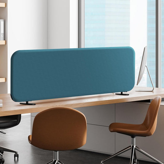 DECOLAB Desk Dividers, Desk Privacy Panel Shield Board for Student, Office, Classroom, Home, Free Standing Scratch Resistance, 48"x18", Sapphire